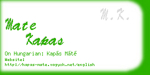 mate kapas business card